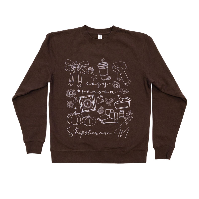 Cozy Season Crewneck - Brown